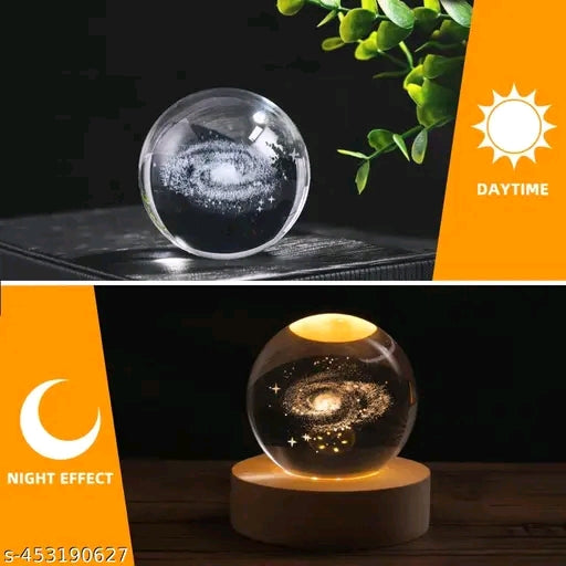 Glass lamp 3D Ball Astronomy Night lamp with base for living room ornament solar lamp.